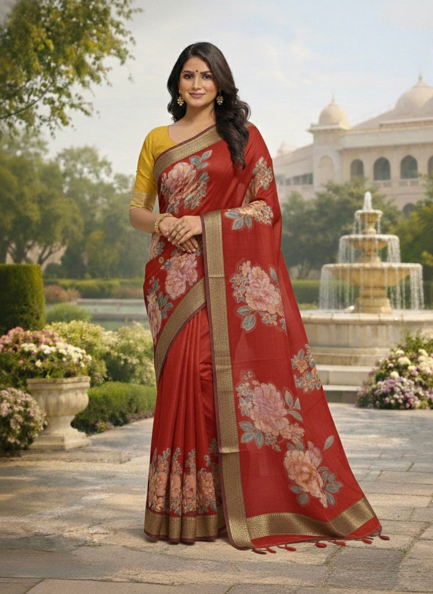 Floral Garden Elegance Sarees