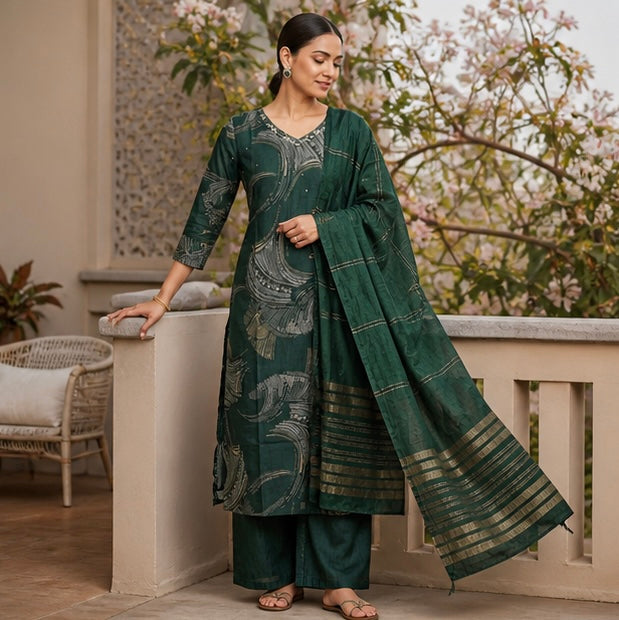 Emerald Grace Kurta Set