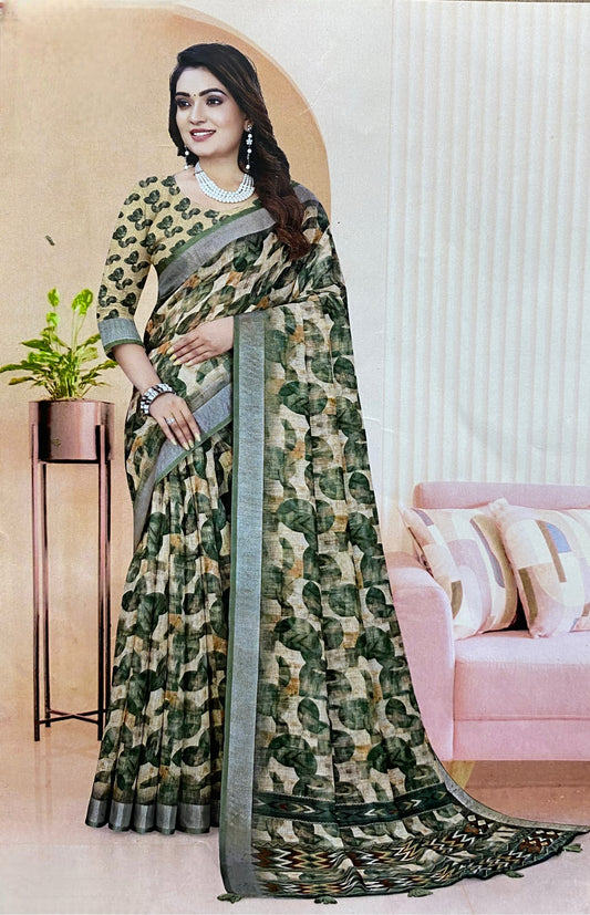 Verdant Mirage Saree