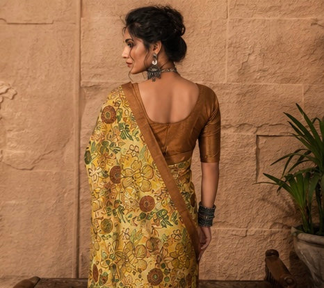 Sunlit Heritage Bloom Saree