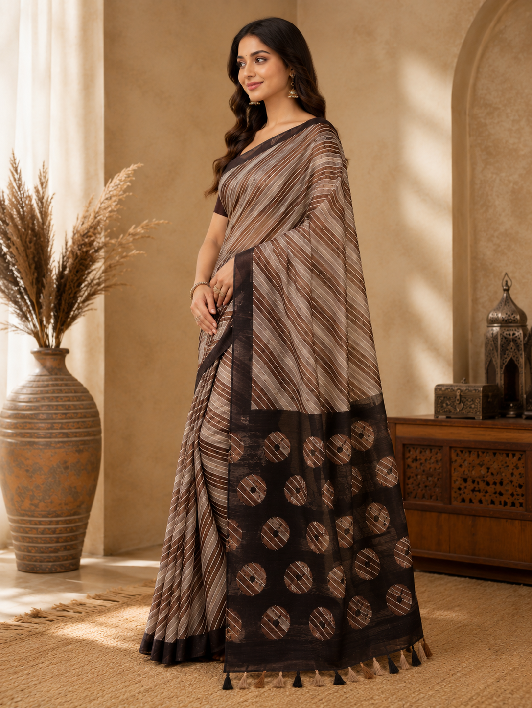 Twilight Leheriya Handloom Saree