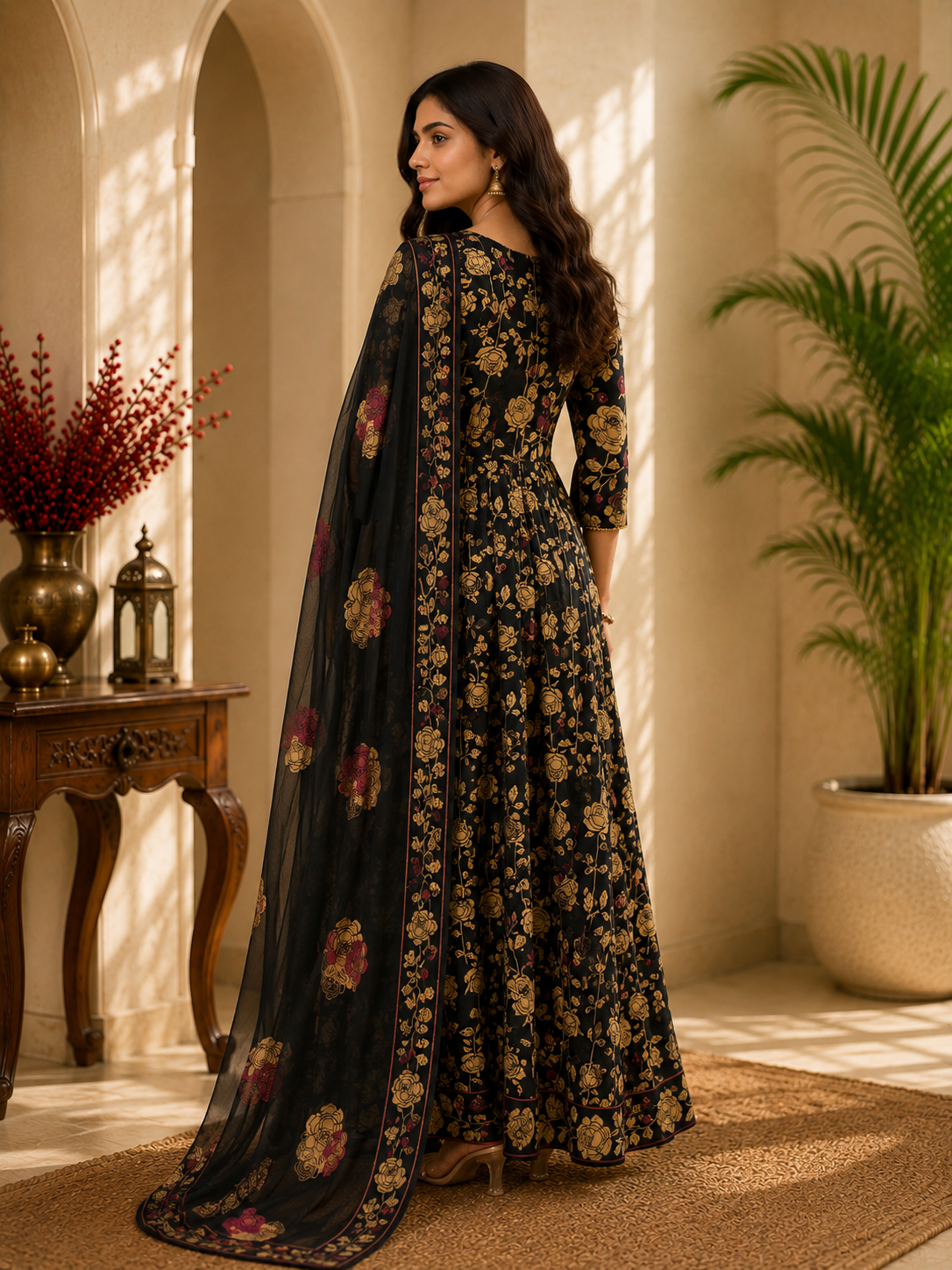 Noir Gulbahar Anarkali Set