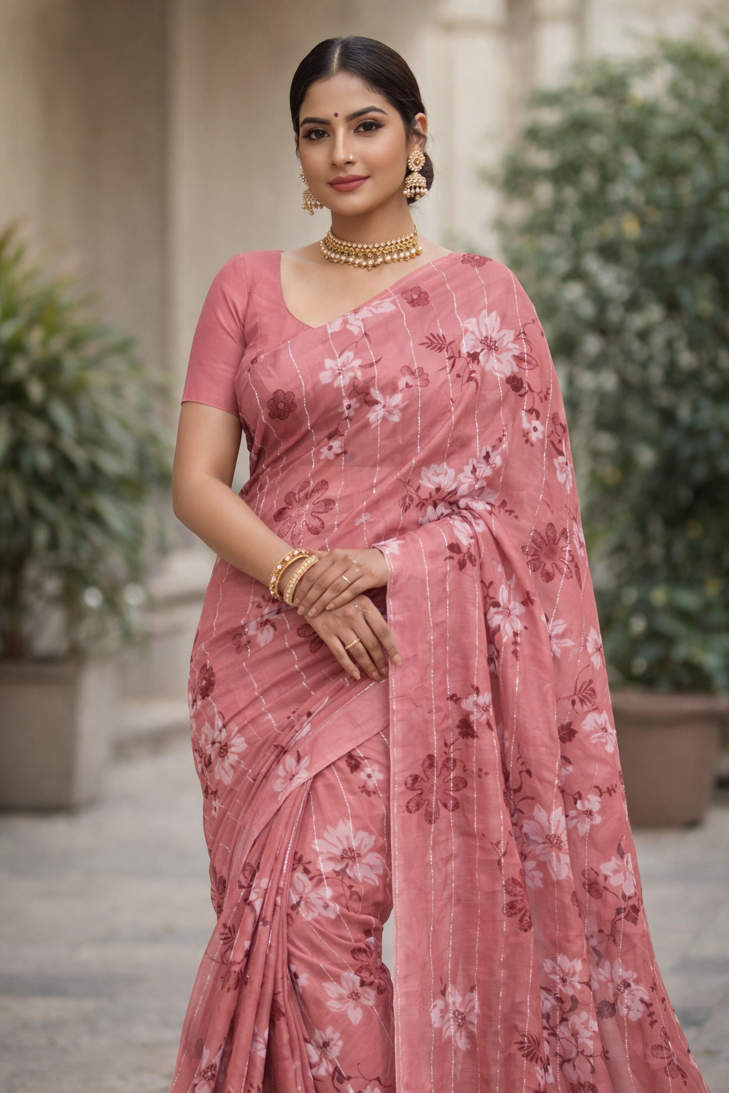 Floral Grace Soft Everyday Saree