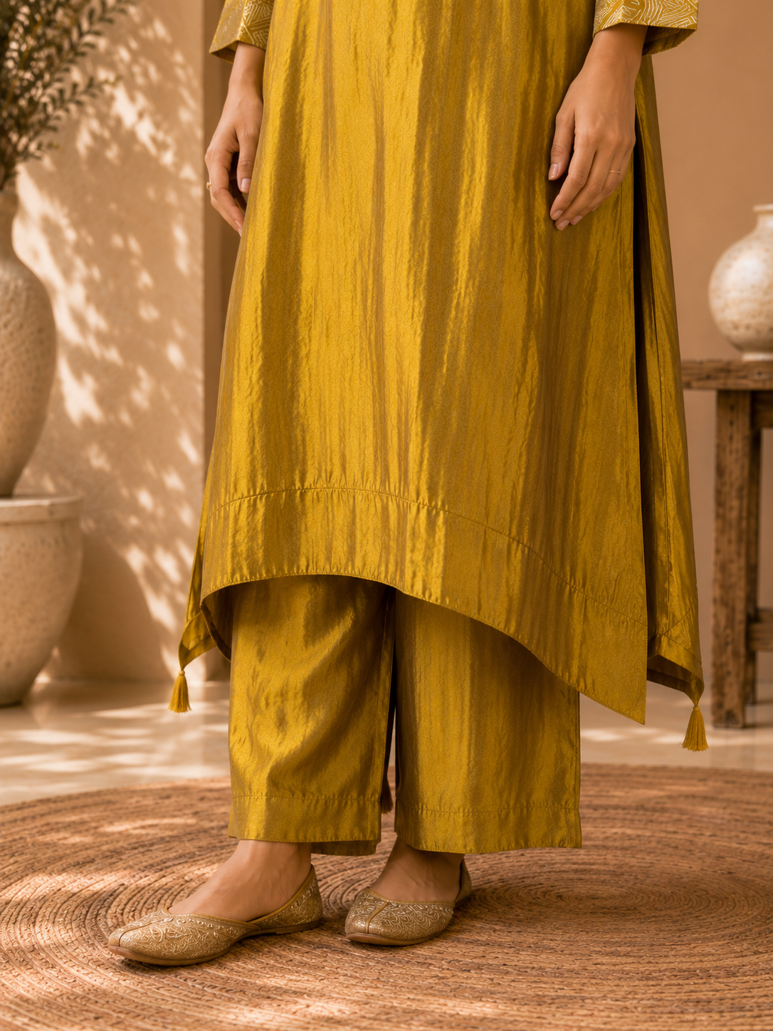 Noor Mustard Embroidered Co-ord Set