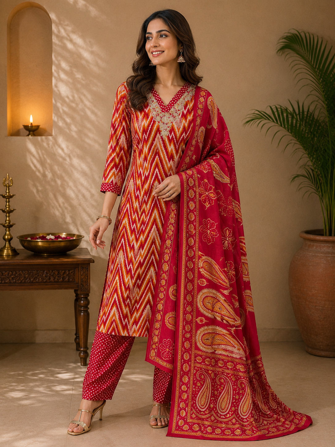 Chevron Leheriya Set