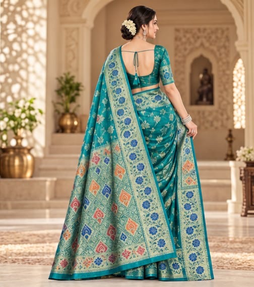 Royal Heritage Floral Brocade Saree