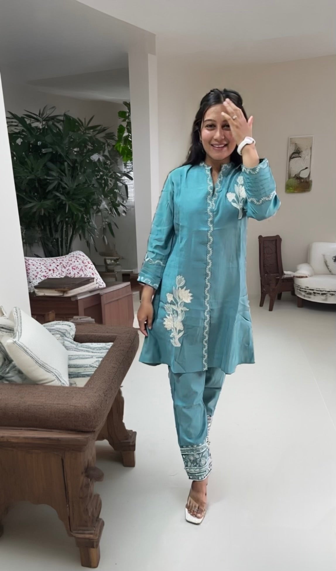 Aqua Bloom Co-ord Set