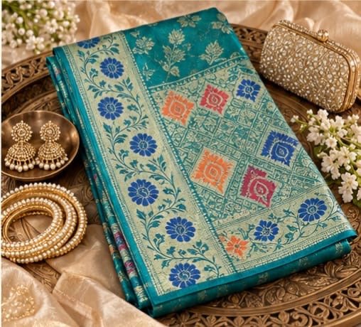 Royal Heritage Floral Brocade Saree