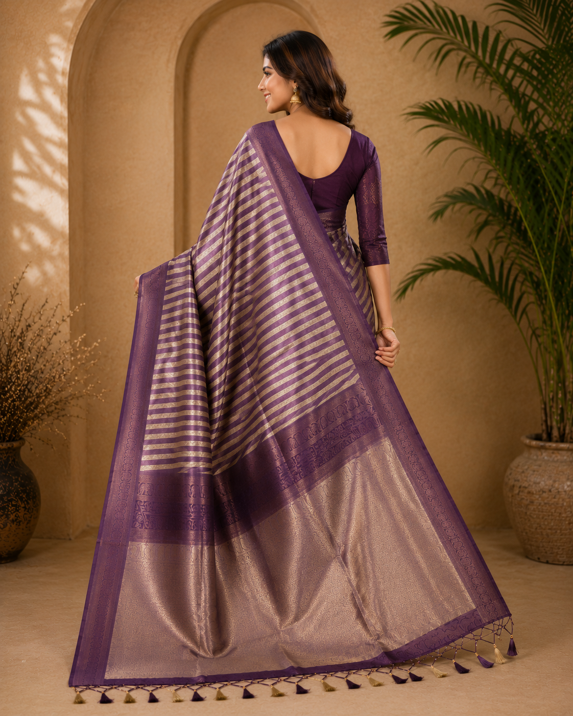 Regal Leheriya Zari Saree