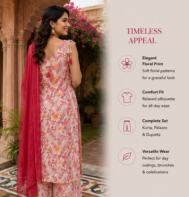 Blush Garden Palazzo Set