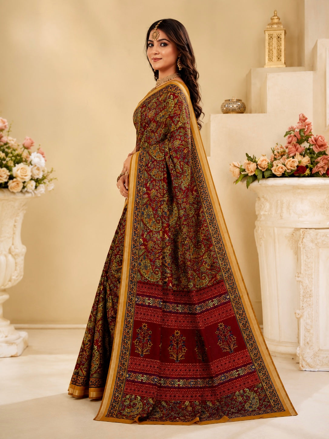 Royal Paisley Printed Saree