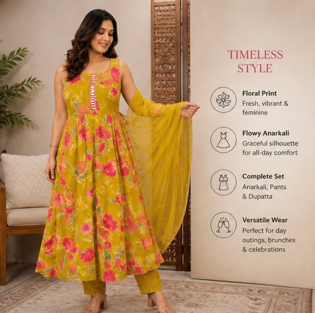 Sunshine Garden Anarkali Set