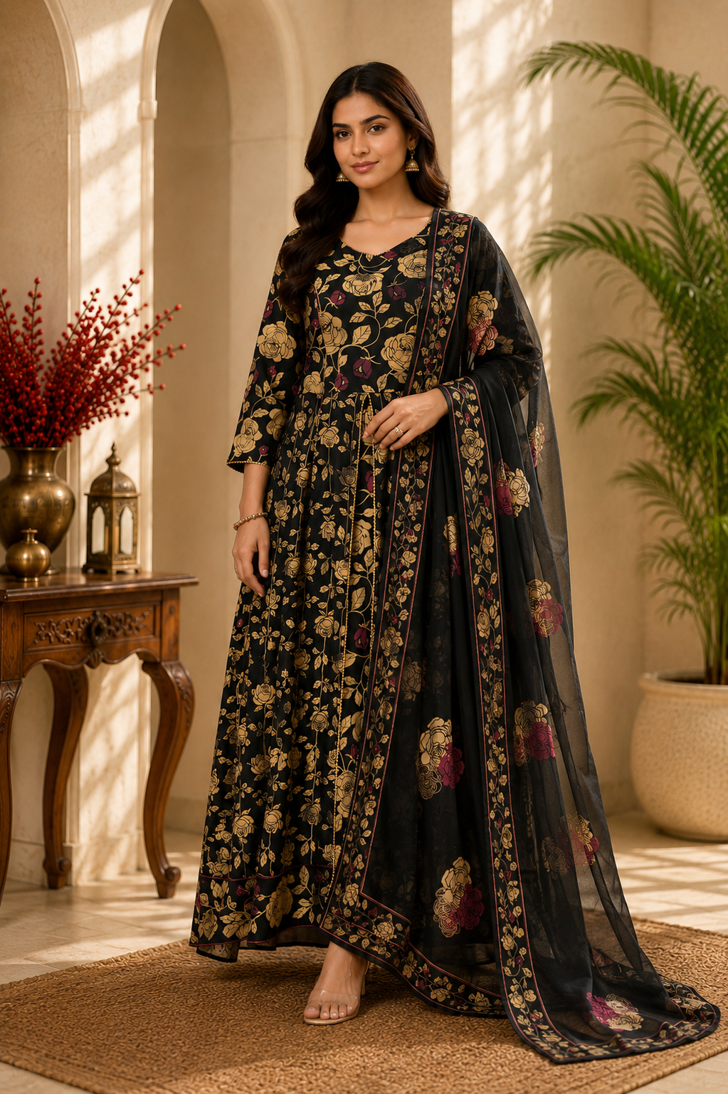 Noir Gulbahar Anarkali Set