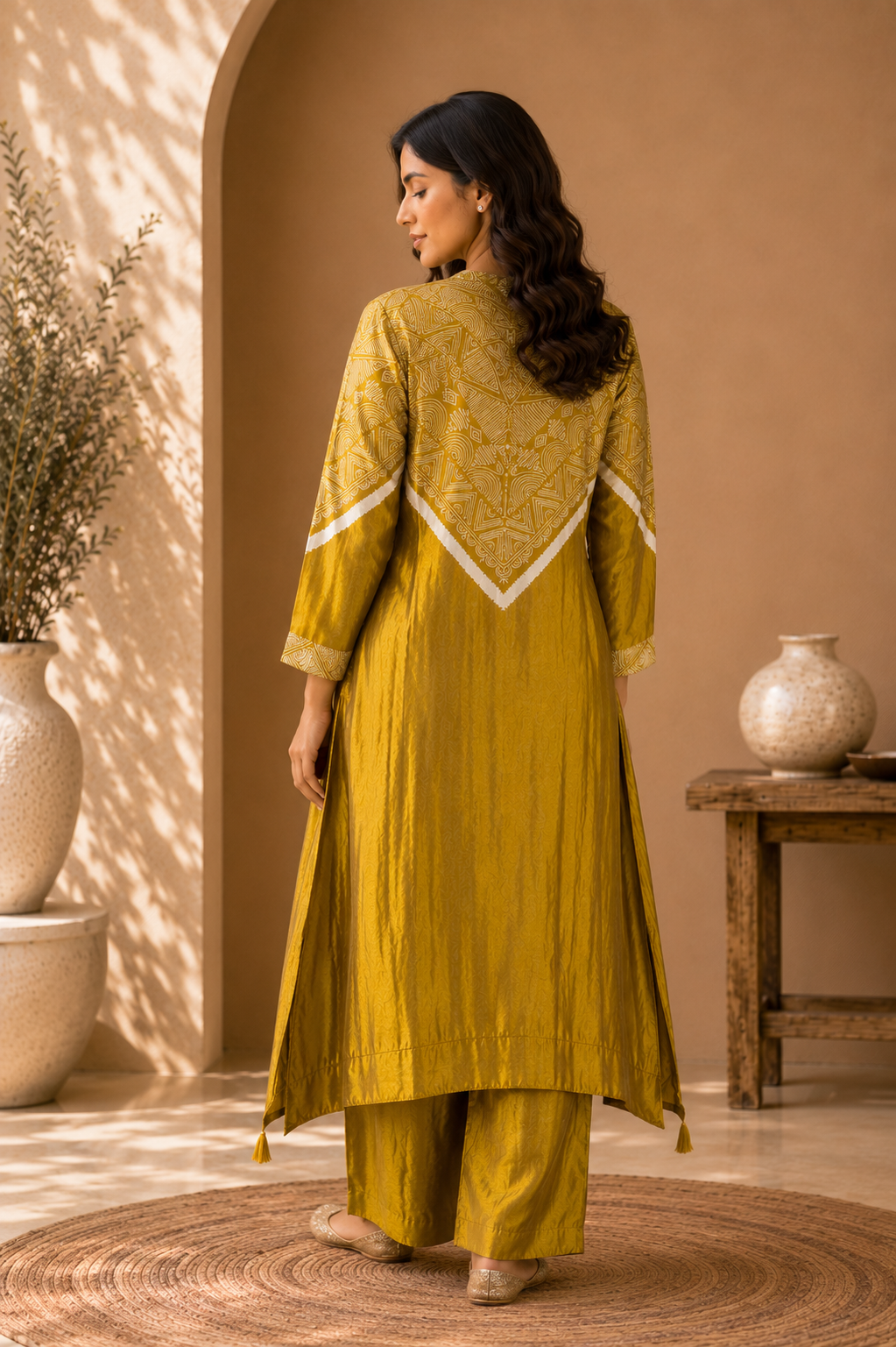 Noor Mustard Embroidered Co-ord Set