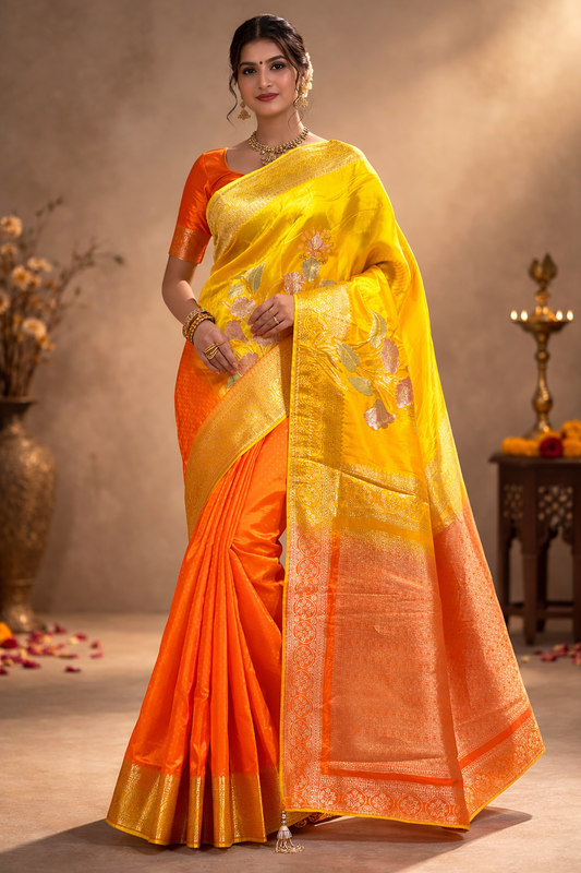 Arunodaya Dual-Tone Zari Silk Saree