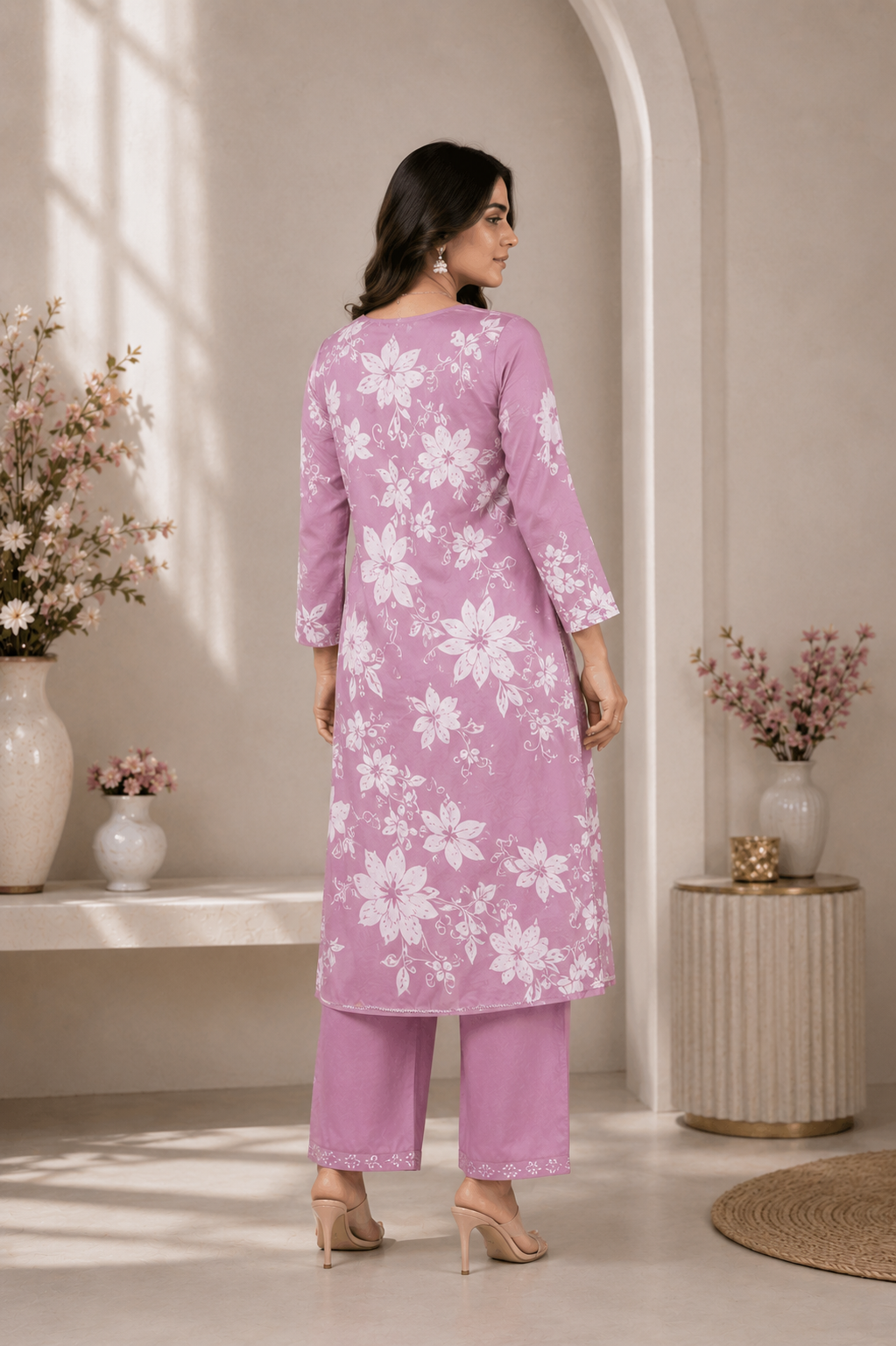 Lilac Fleur Kurta Set