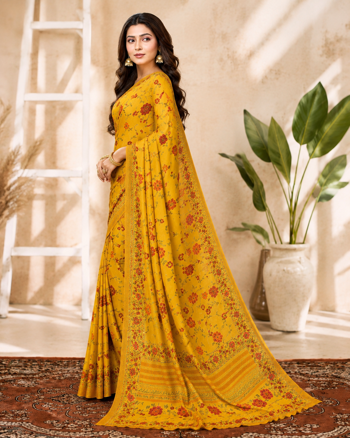 Sunlitt Blossom Printed Saree