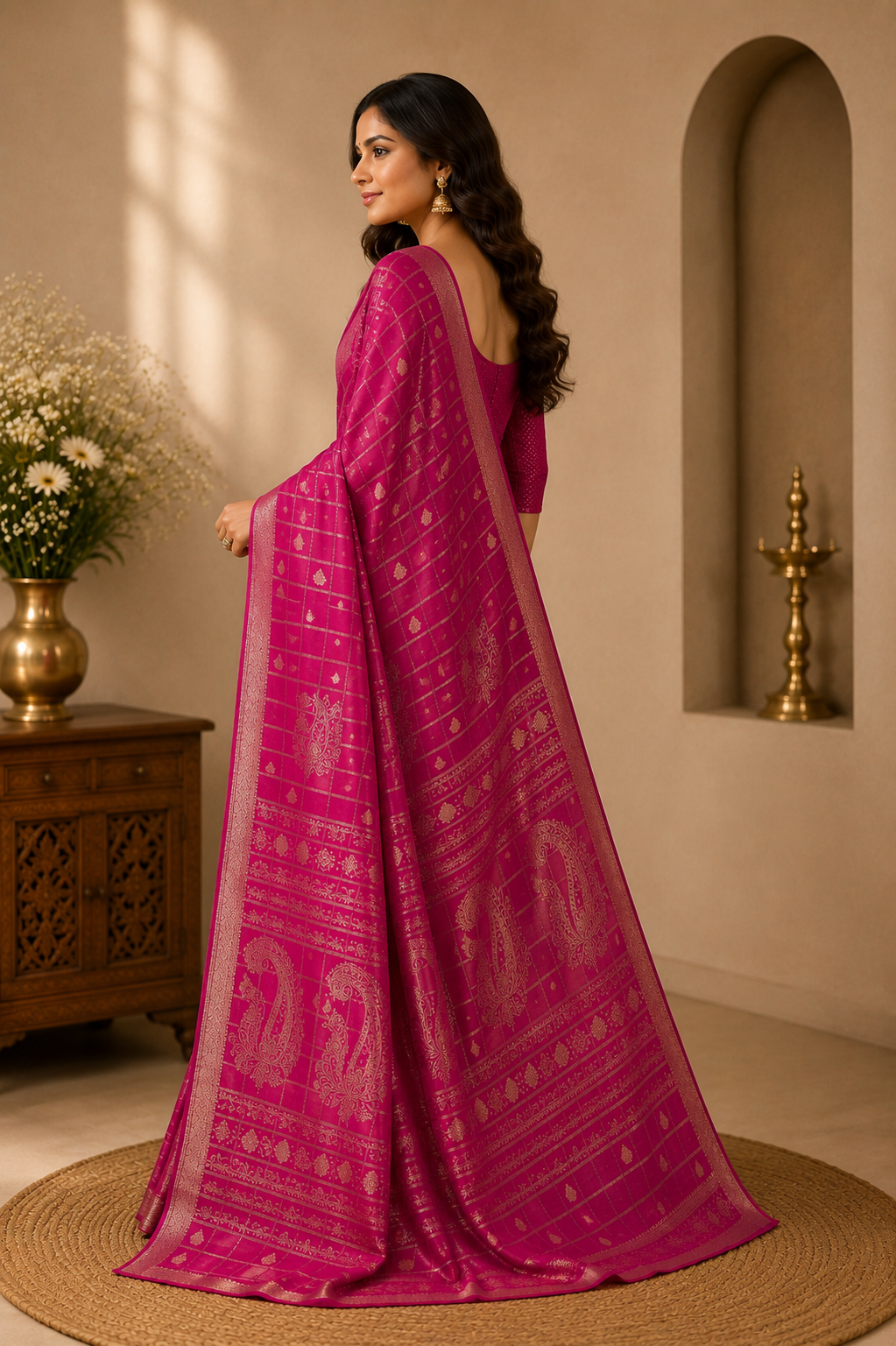 Royal Rangoli Zari Saree