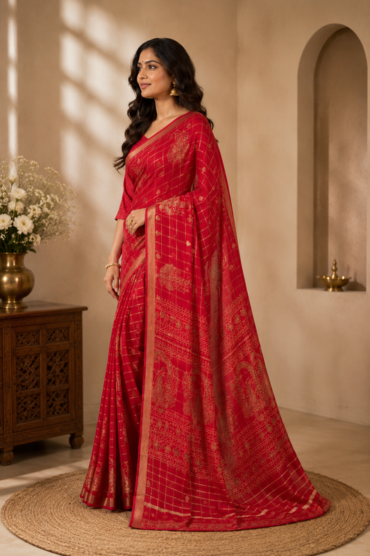 Royal Rangoli Zari Saree
