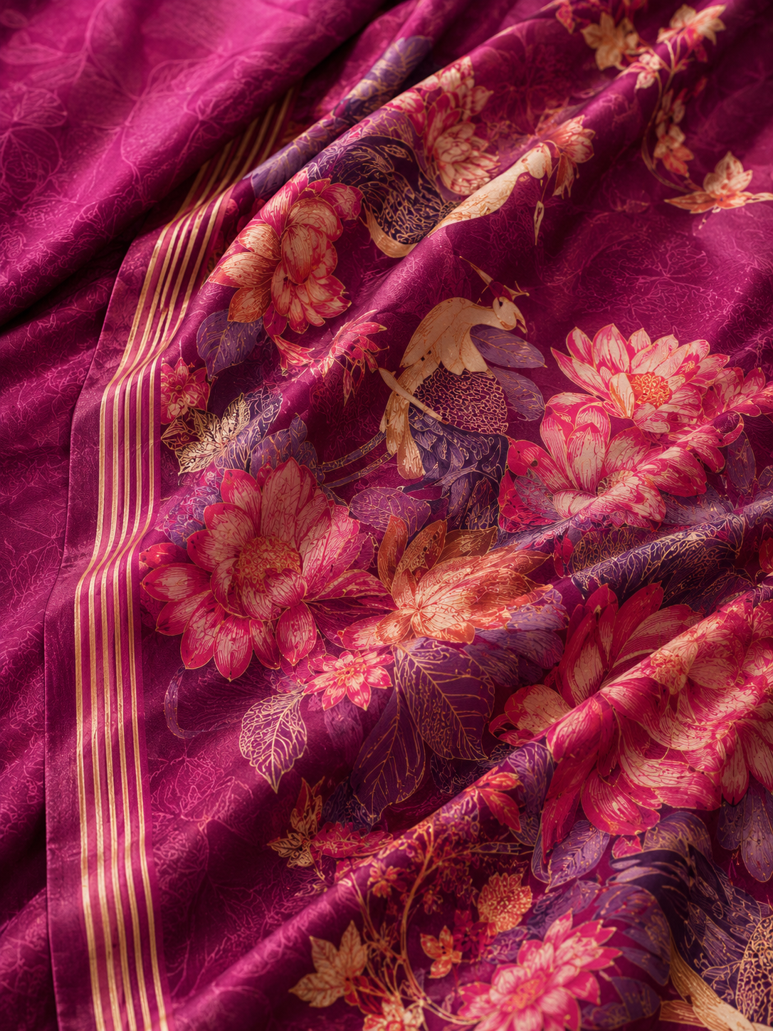 Royal Orchid Bloom Saree