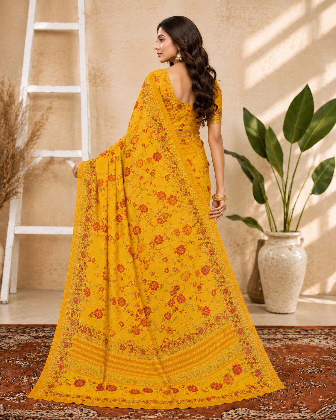 Sunlitt Blossom Printed Saree