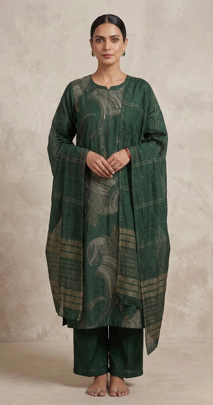 Emerald Grace Kurta Set