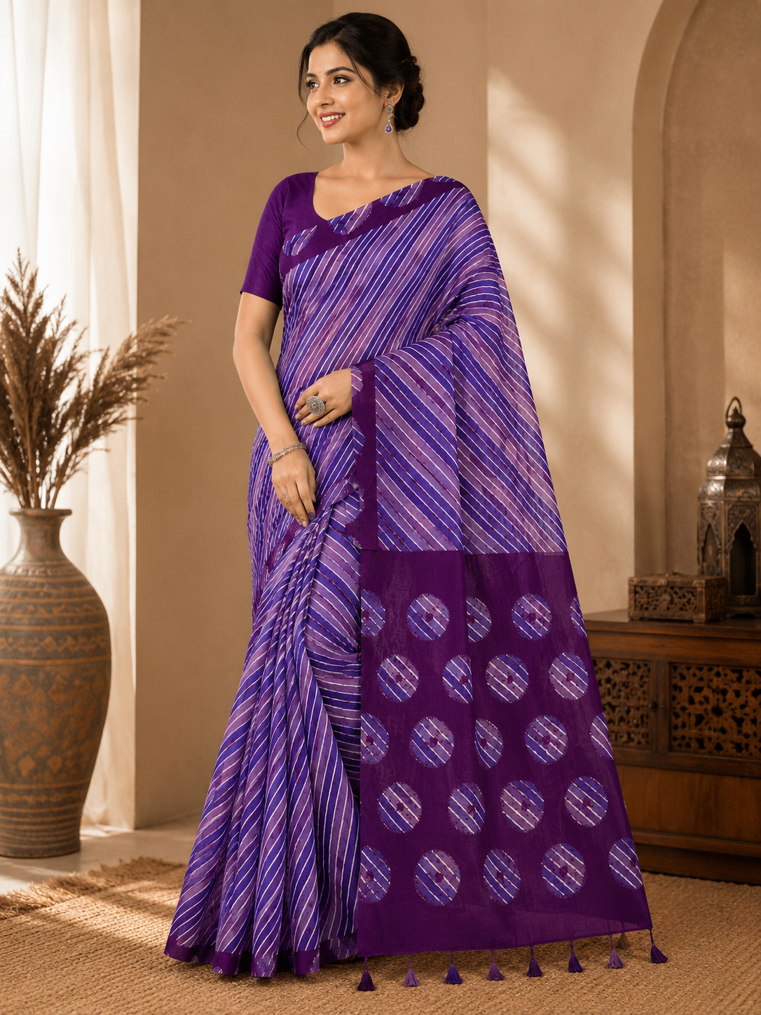 Twilight Leheriya Handloom Saree