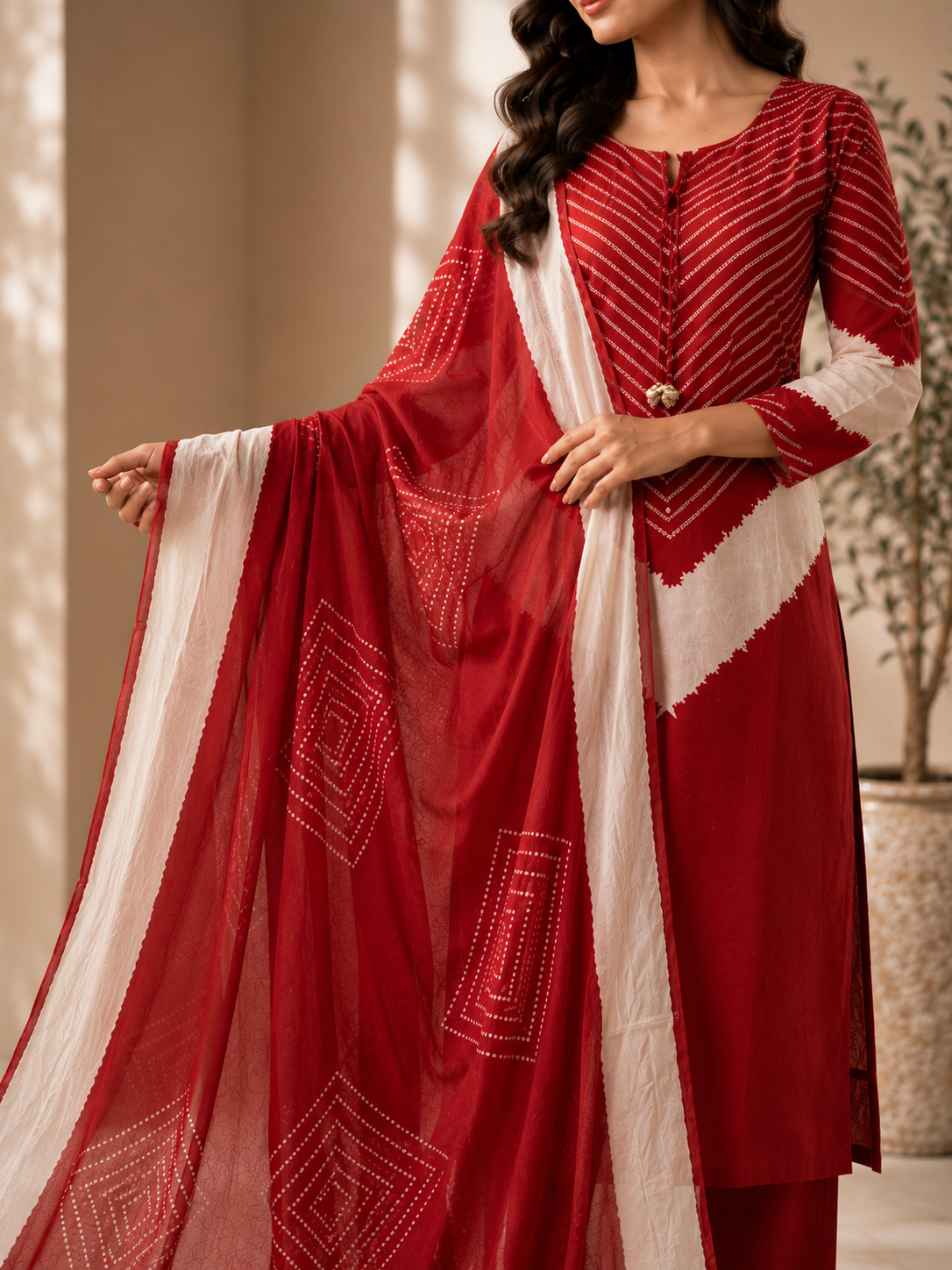Rangrez Bandhani Printed Suit Set