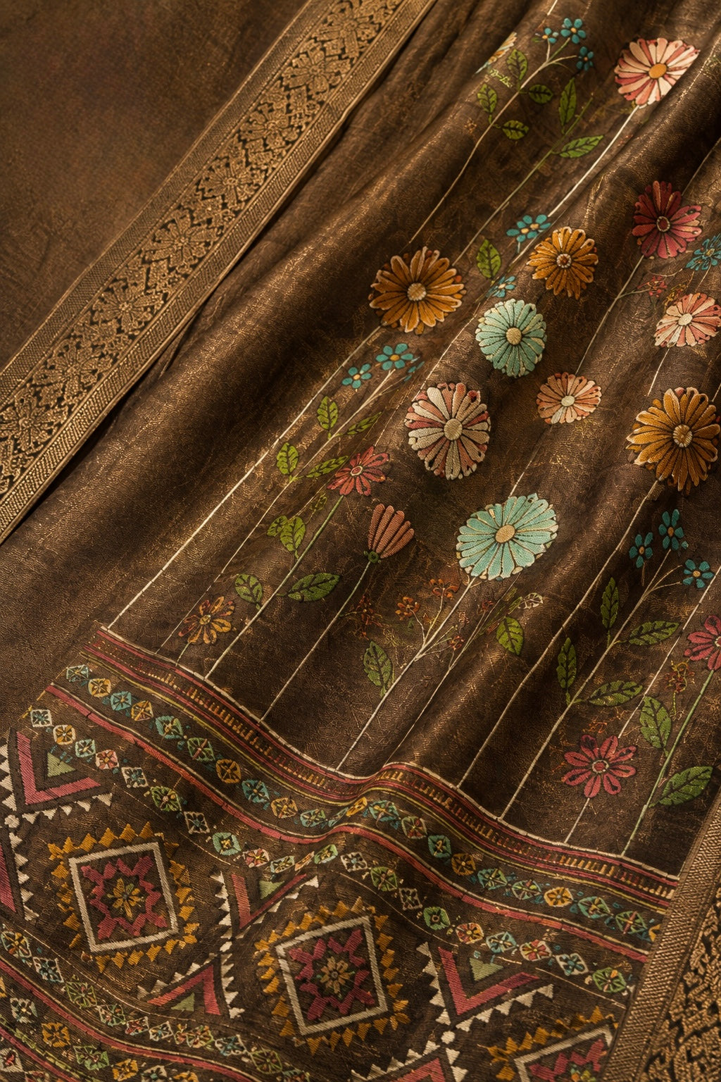 Earthsong Bloom Heritage Saree