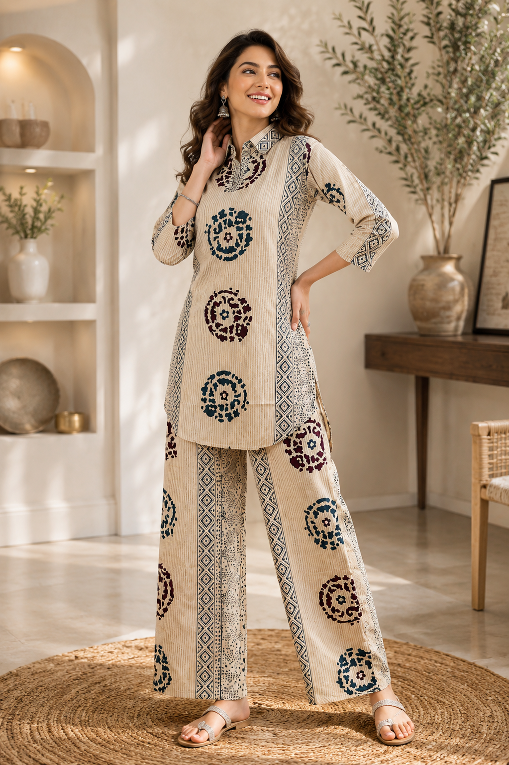 Ivory Heritage Printed Co-Ord Set