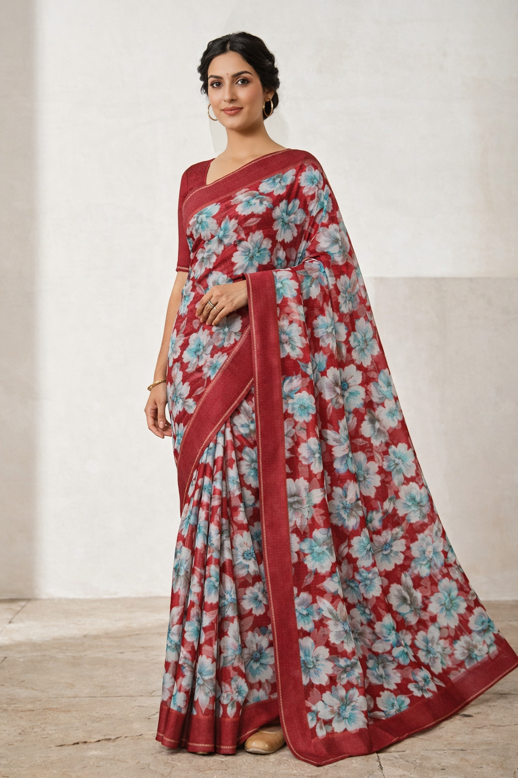 Bloom Gracee Floral Printed Saree