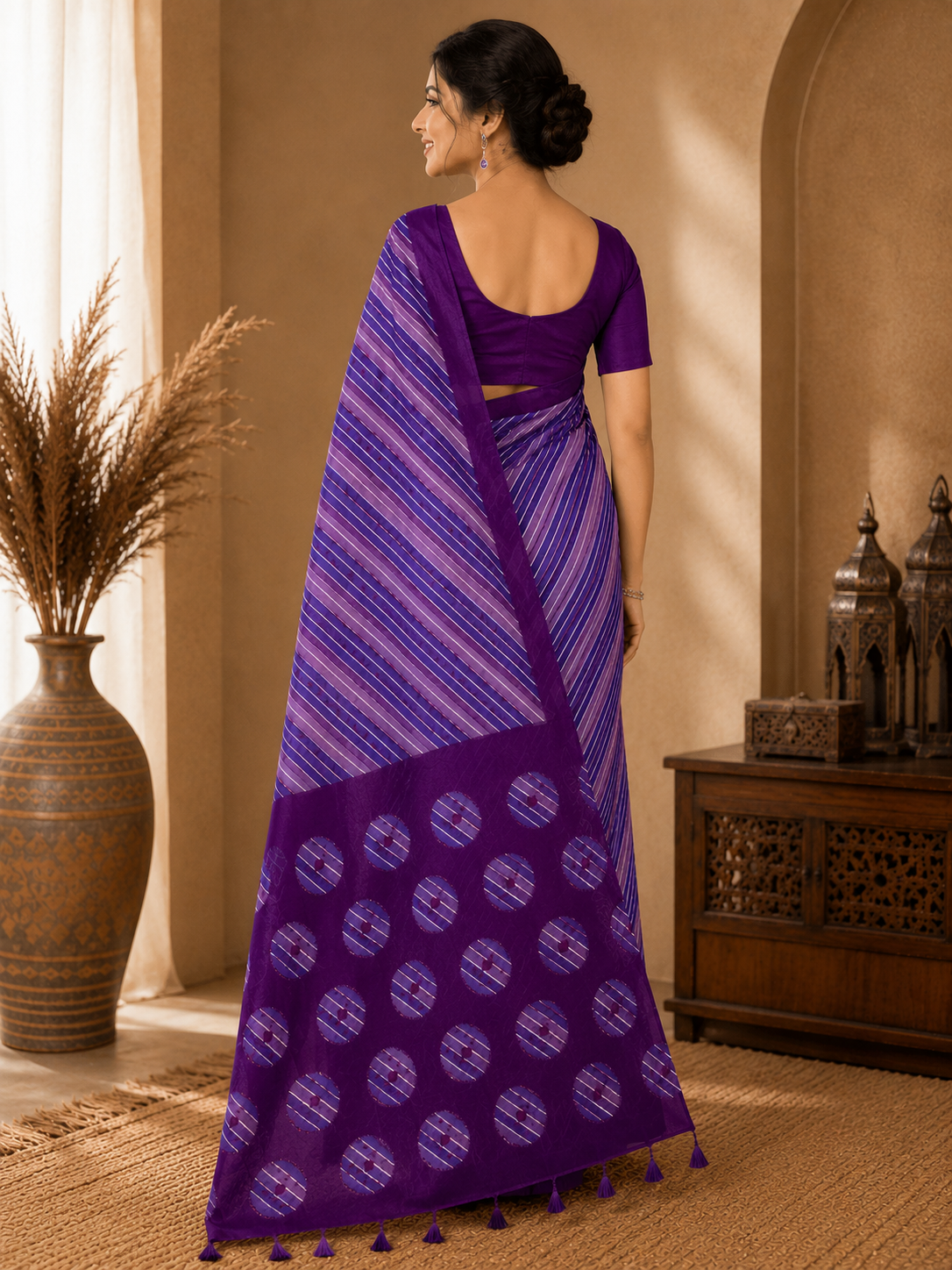 Twilight Leheriya Handloom Saree