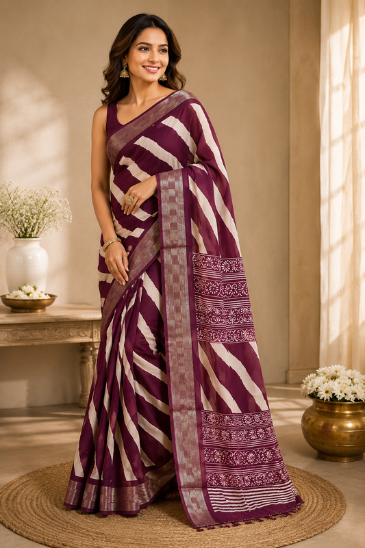 Rajvanshi Leheriya Heritage Saree
