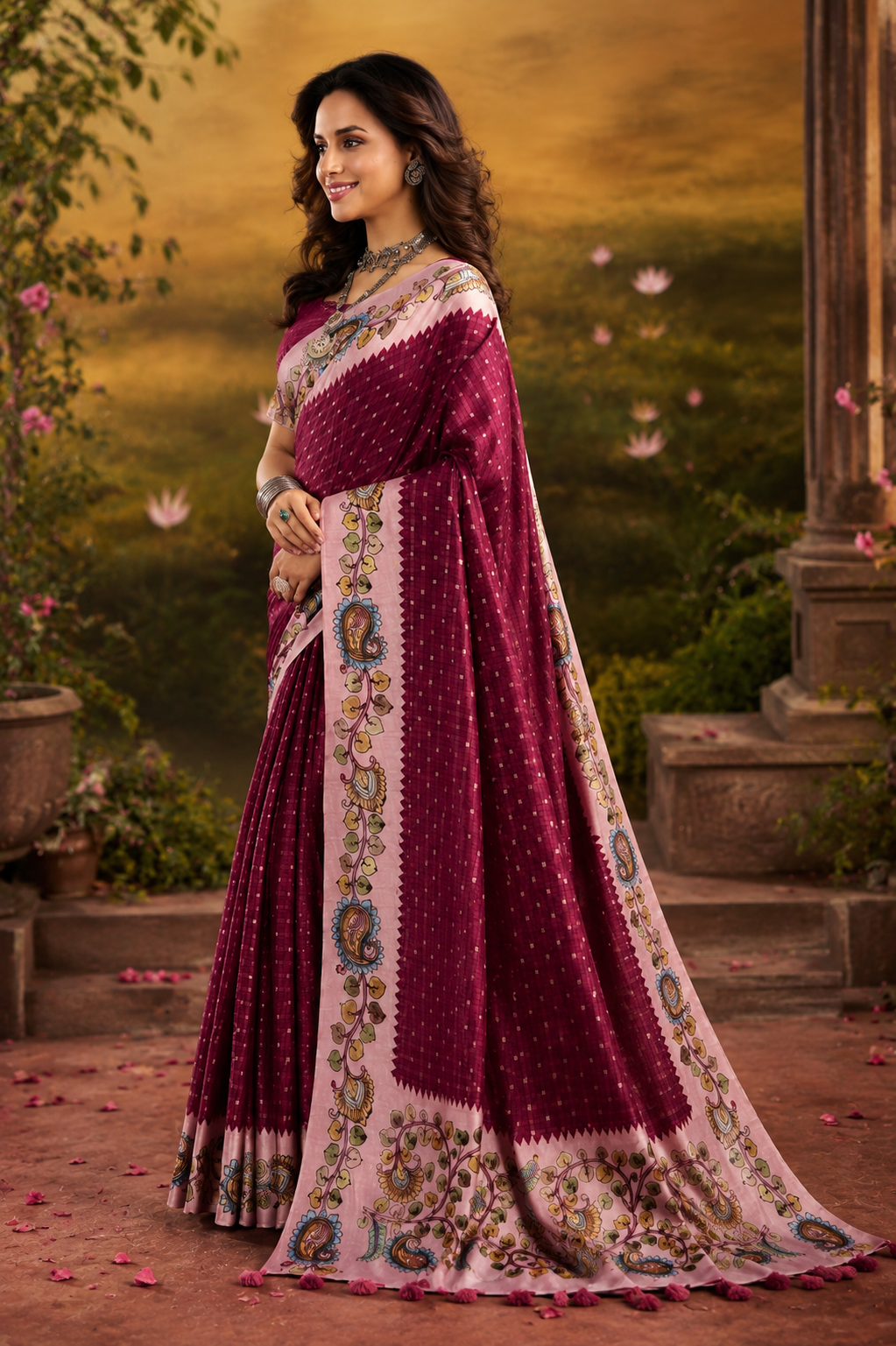 Heritage Kalamkari Printed Saree