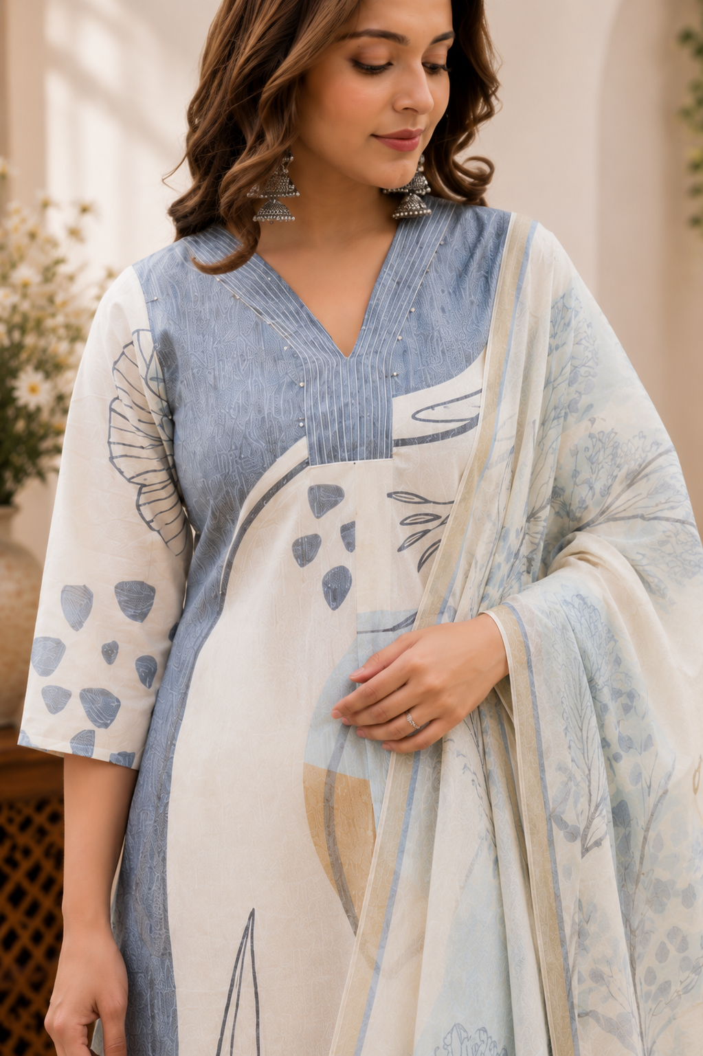 Aabroo Pastel Printed Suit Set