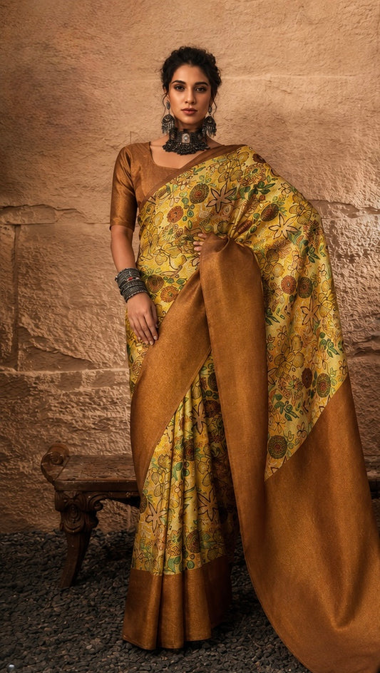 Sunlit Heritage Bloom Saree