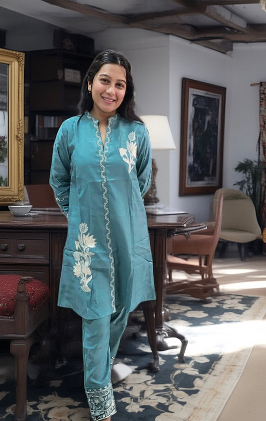 Aqua Bloom Co-ord Set