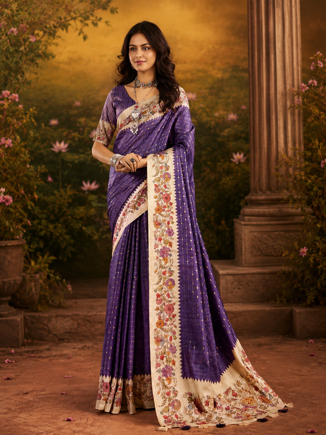 Heritage Kalamkari Printed Saree