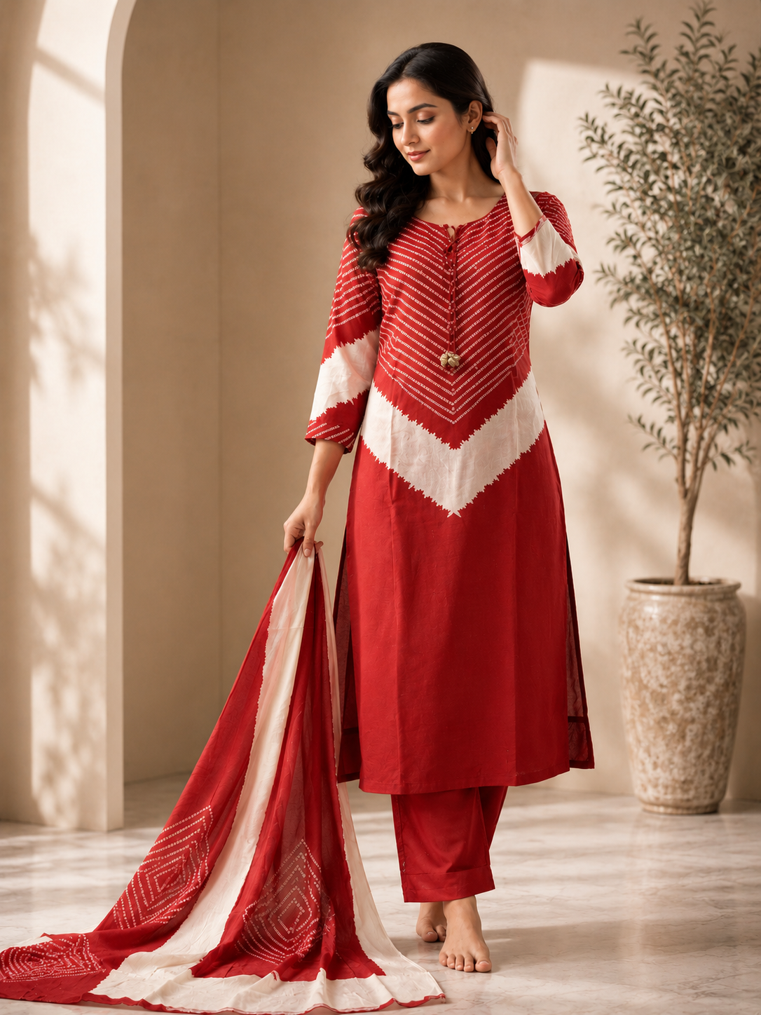 Rangrez Bandhani Printed Suit Set
