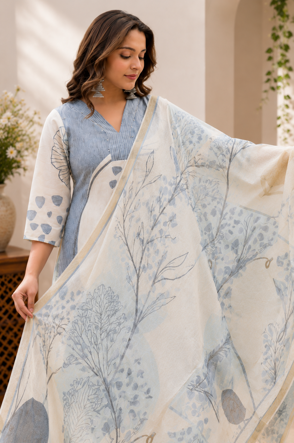 Aabroo Pastel Printed Suit Set