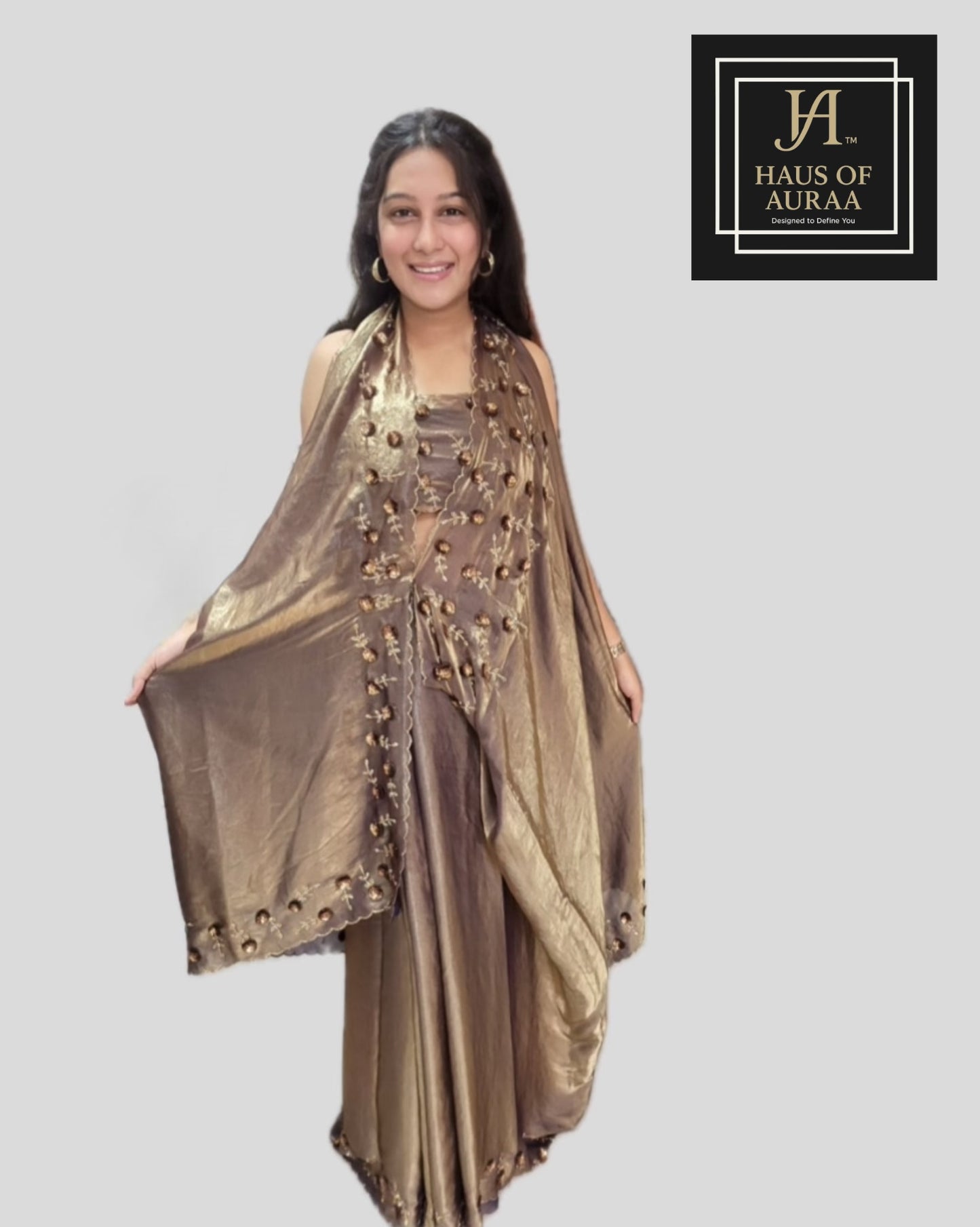 Bronze Glow Saree