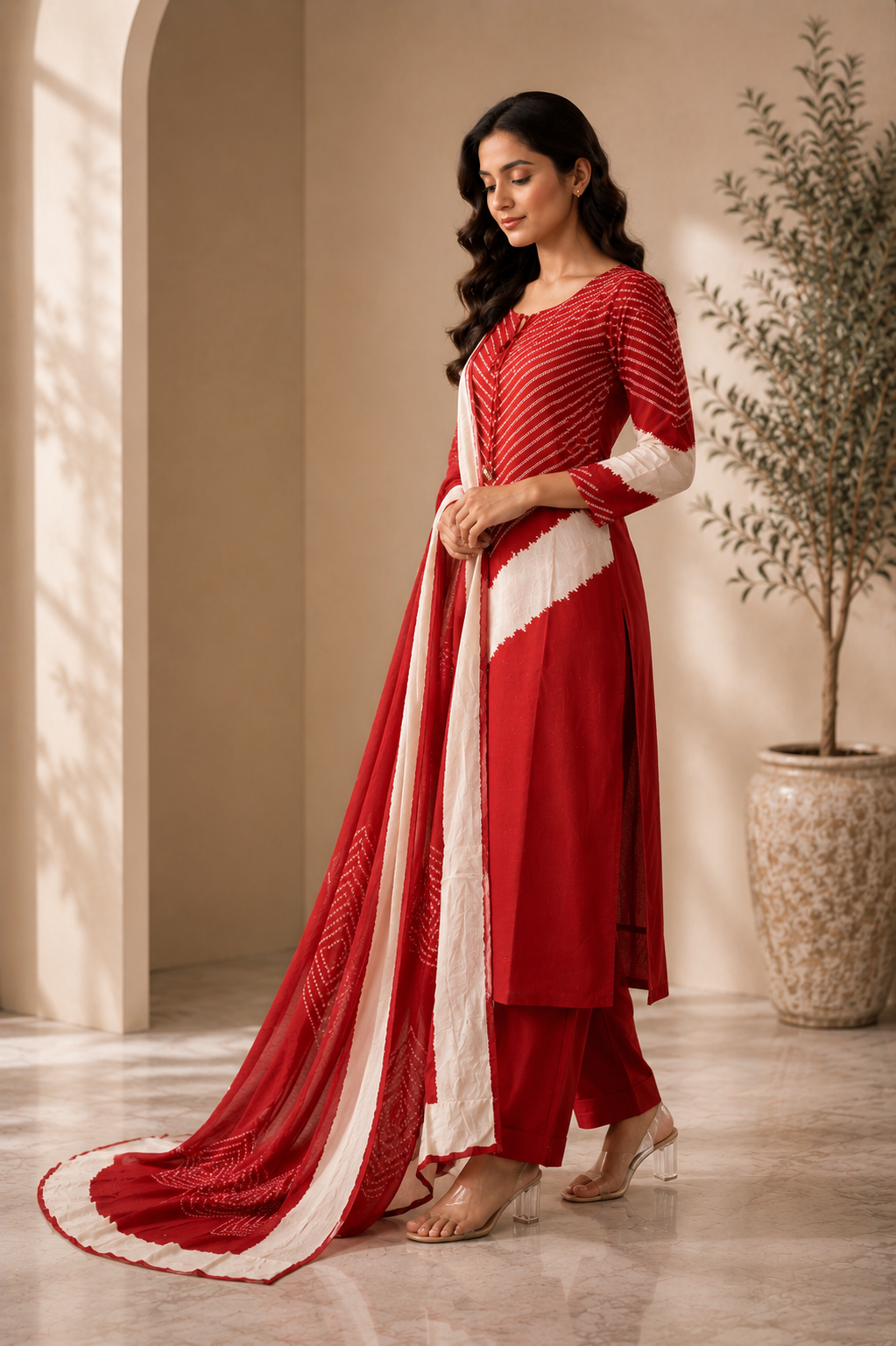 Rangrez Bandhani Printed Suit Set