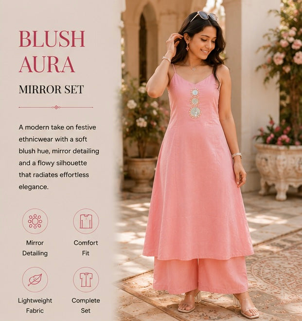 Blush Aura Mirror Set