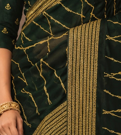 Zariya Lehriya Weave Saree