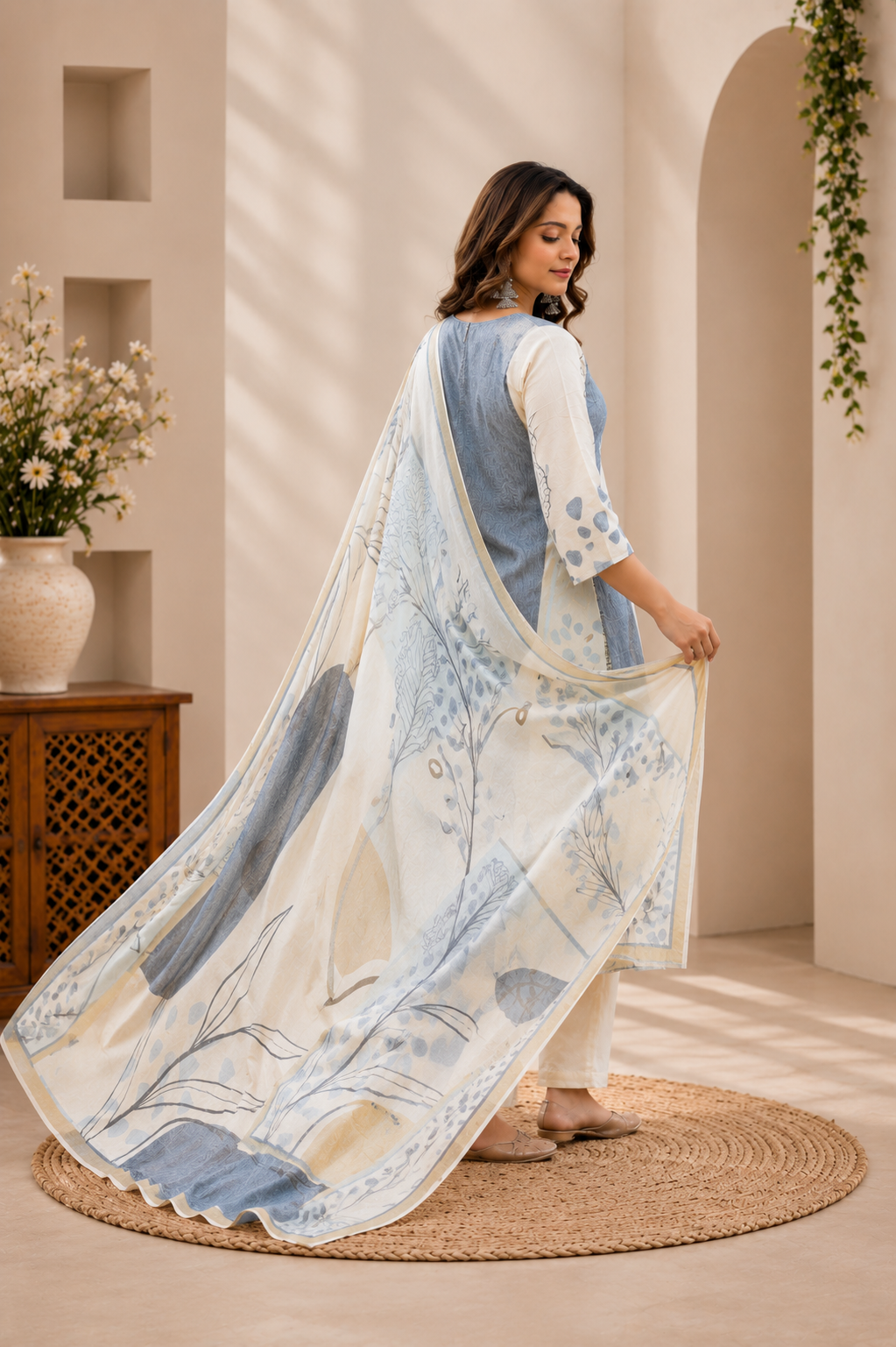 Aabroo Pastel Printed Suit Set