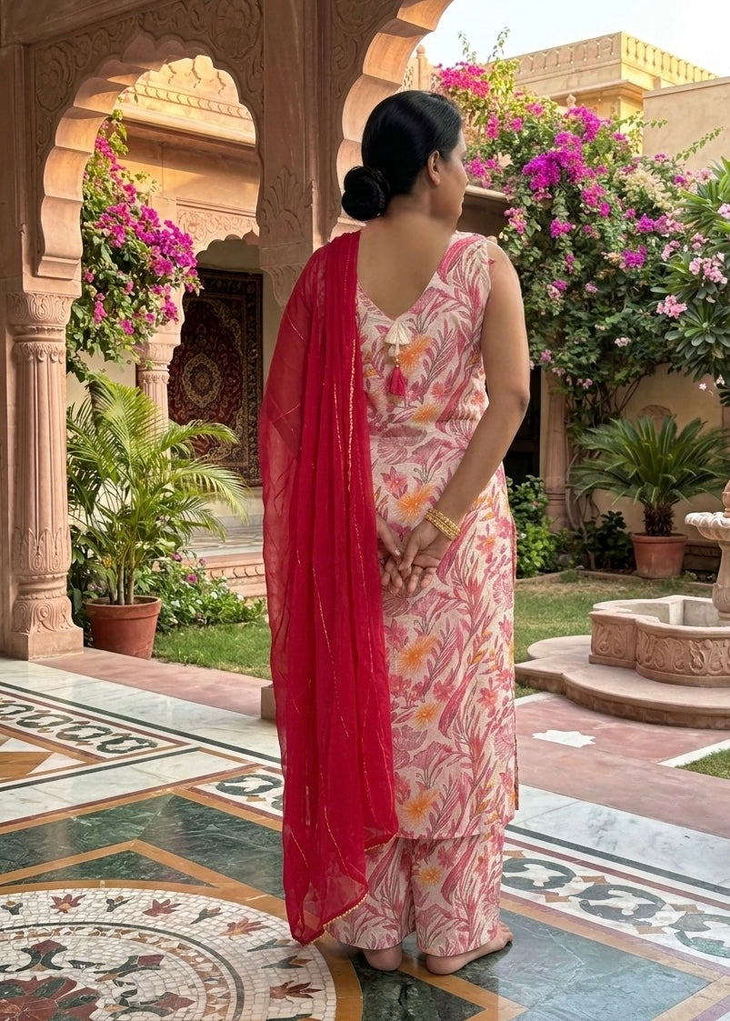 Blush Garden Palazzo Set
