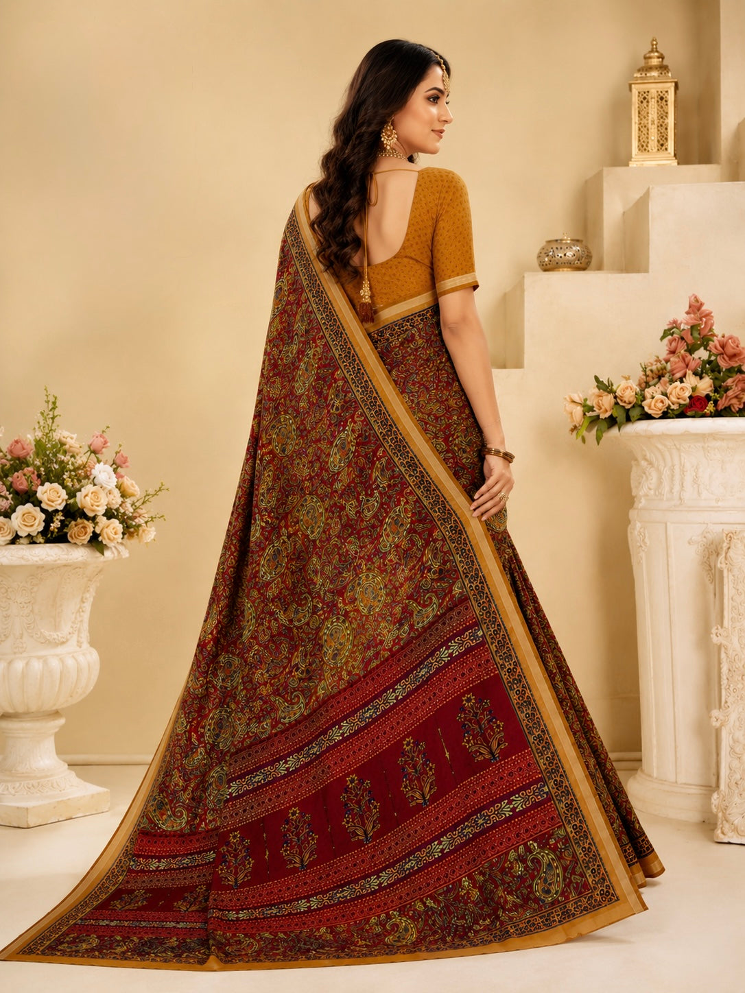 Royal Paisley Printed Saree