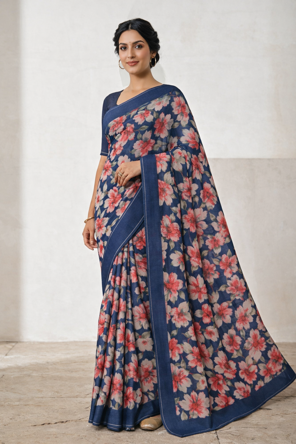 Bloom Gracee Floral Printed Saree