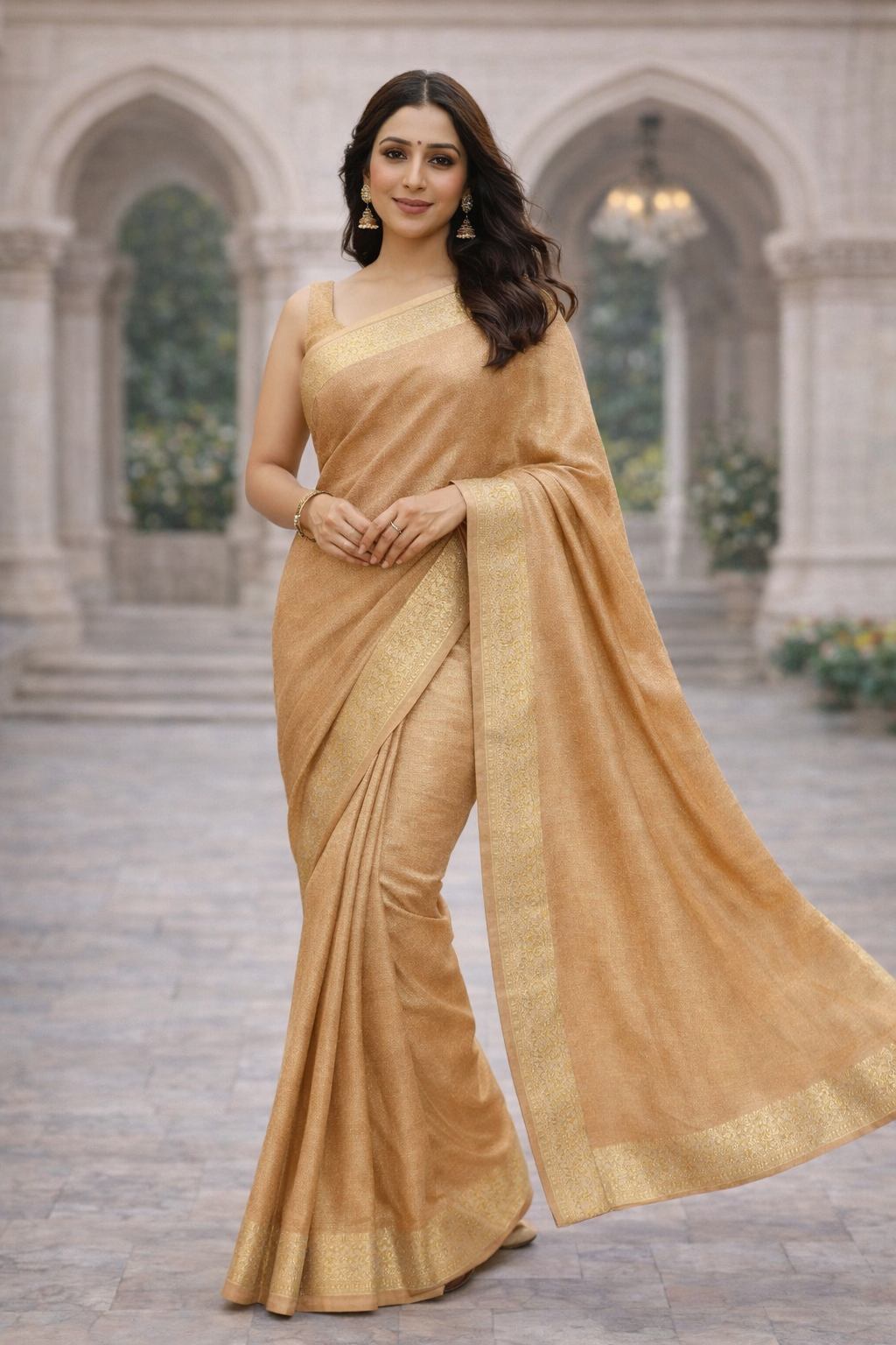 Classic Silk Blend Saree with Zari Border