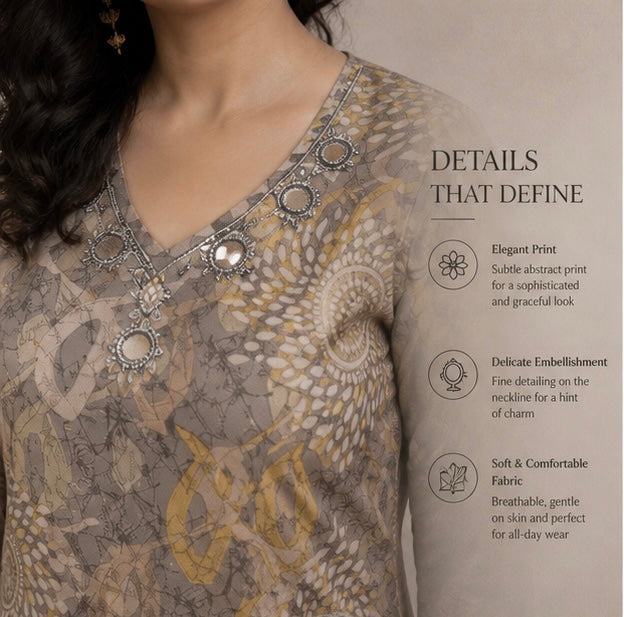 Taupe Aura Kurta Set